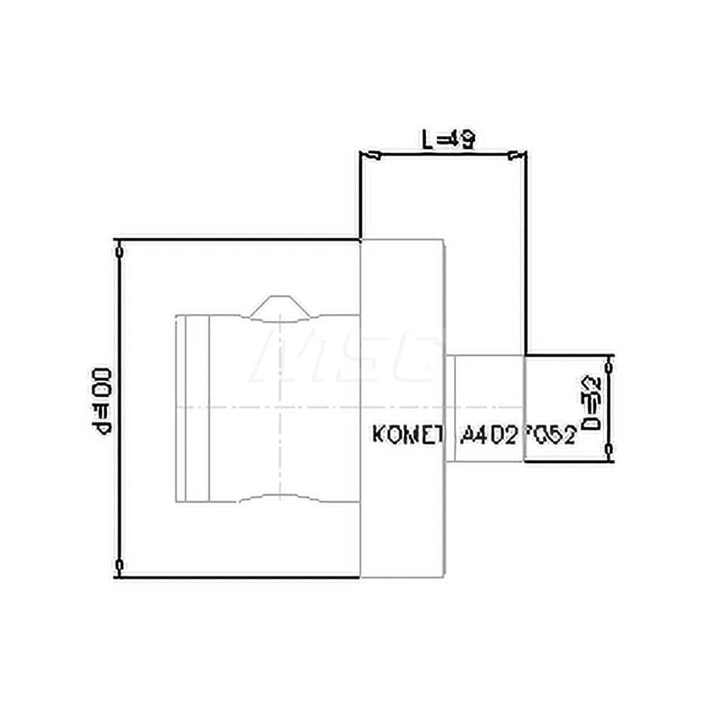 Shell Mill Holder: ABS100, Modular Connection Shank MPN:8422803291