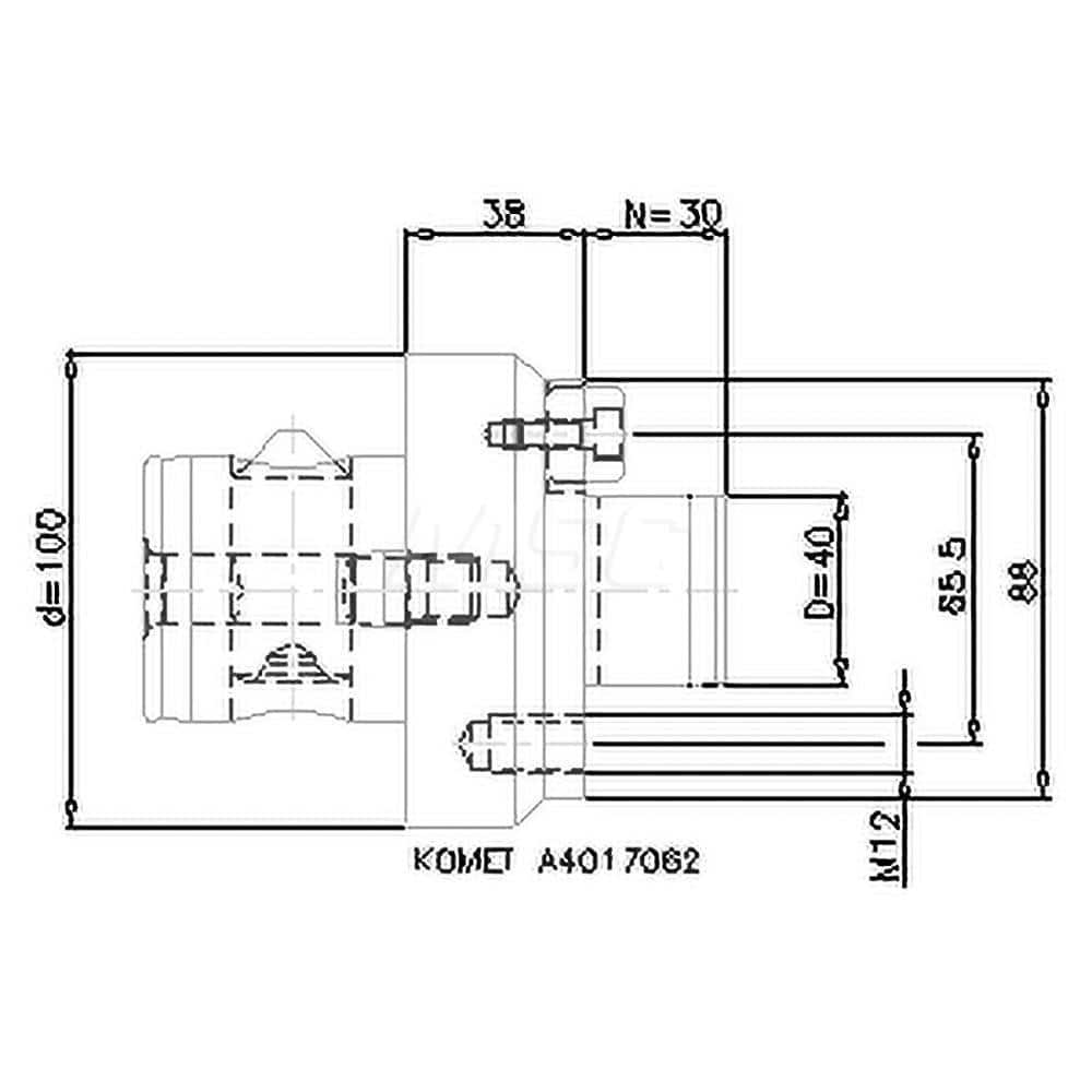 Shell Mill Holder: ABS100, Modular Connection Shank MPN:8422814091