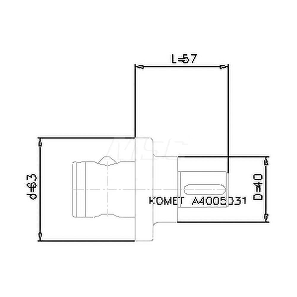 Shell Mill Holder: ABS63, Modular Connection Shank MPN:8422902296