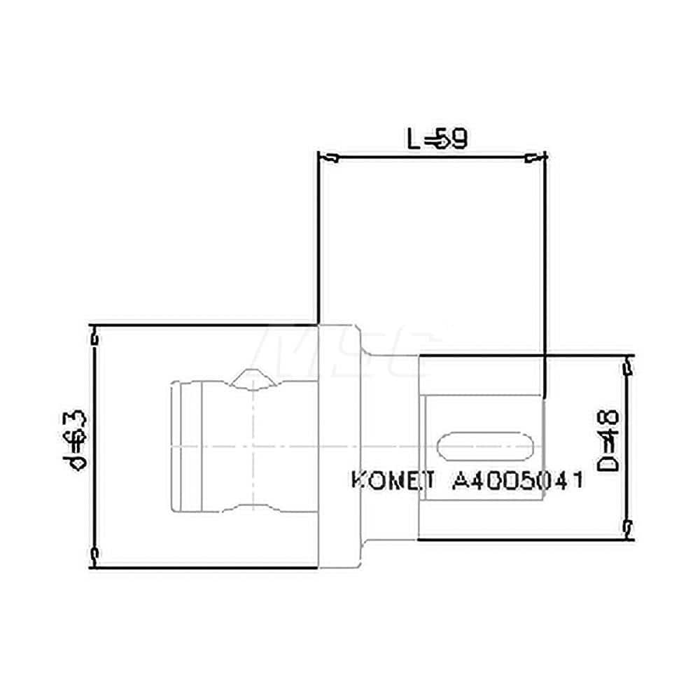 Shell Mill Holder: ABS63, Modular Connection Shank MPN:8422902796