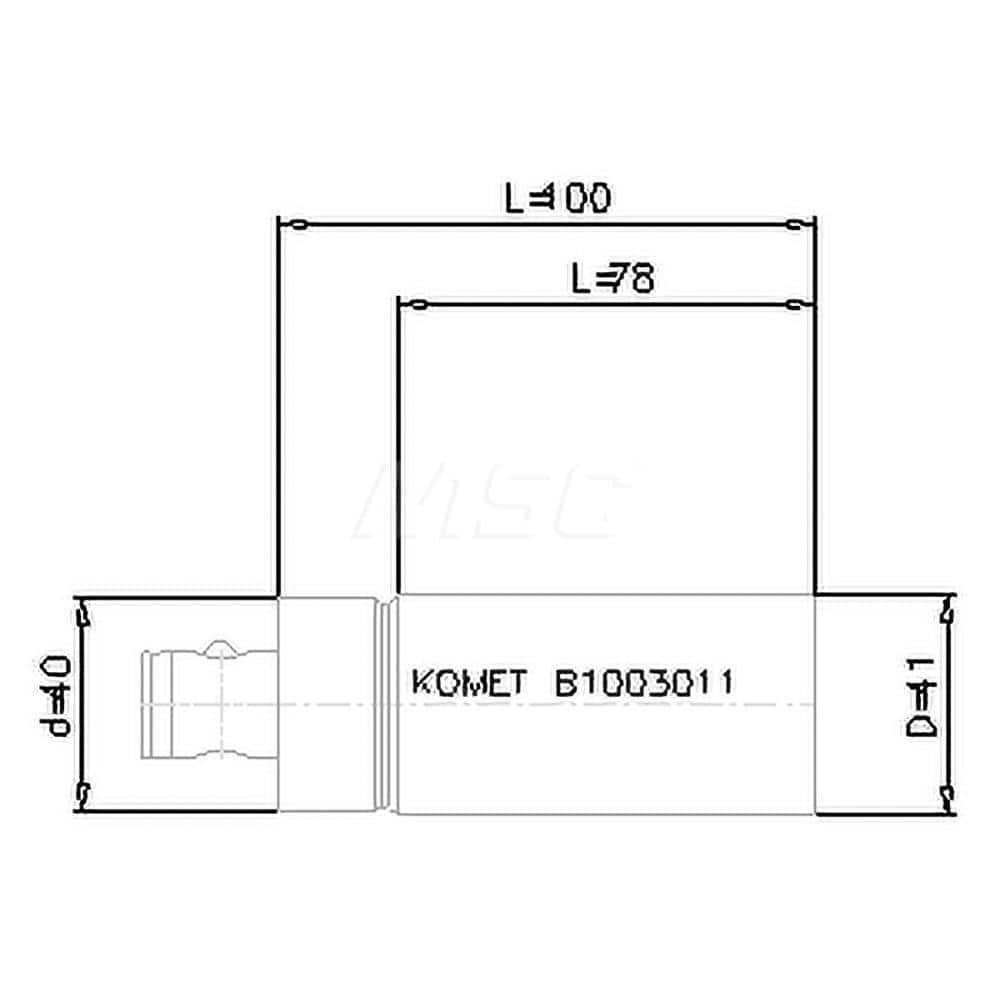 Rotary Tool Holder Blank: Modular Connection Shank, 1.614