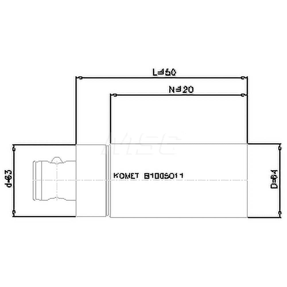 Rotary Tool Holder Blank: Modular Connection Shank, 2.52