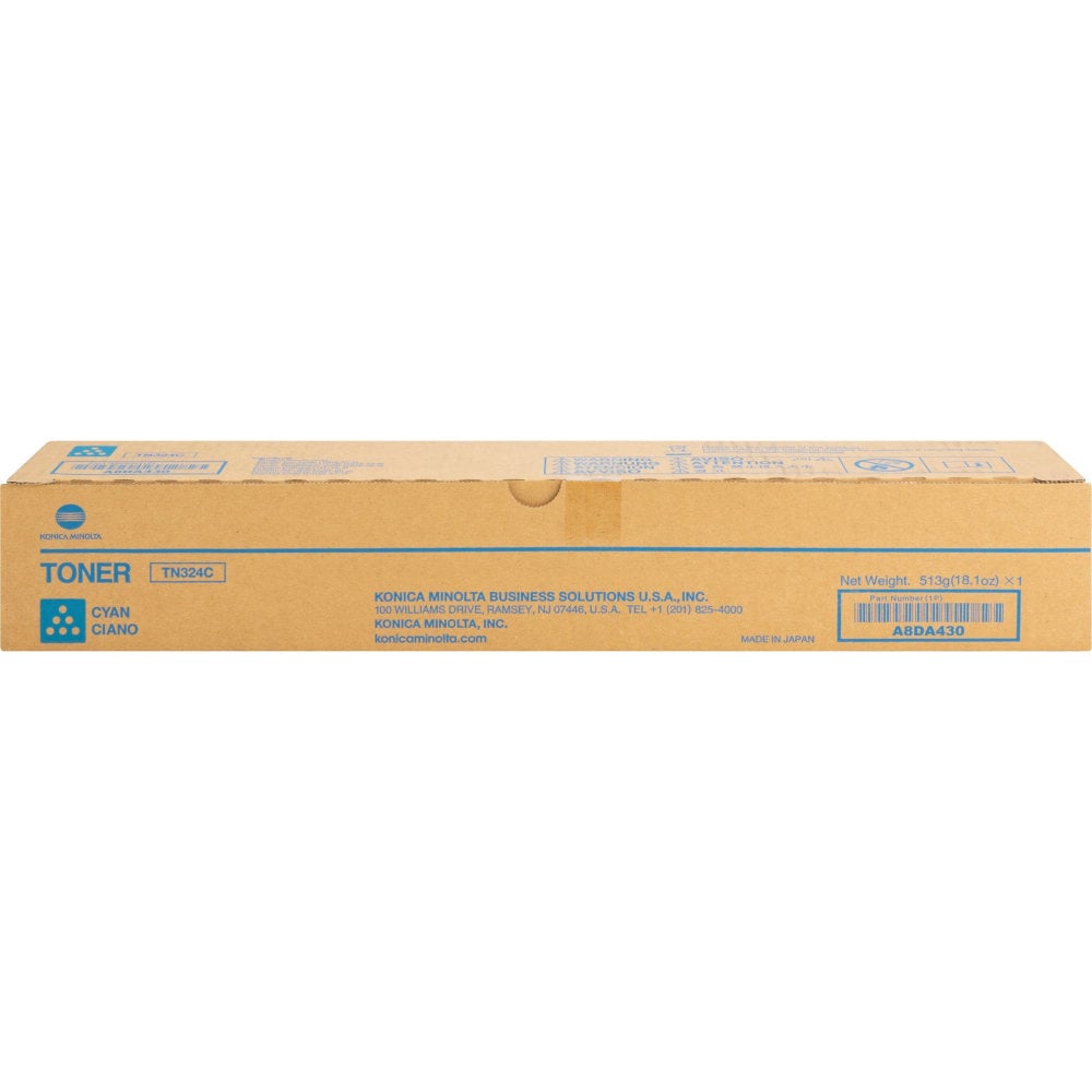 Konica Minolta Original Laser Toner Cartridge - Cyan - 1 Each - 26000 Pages MPN:TN324C