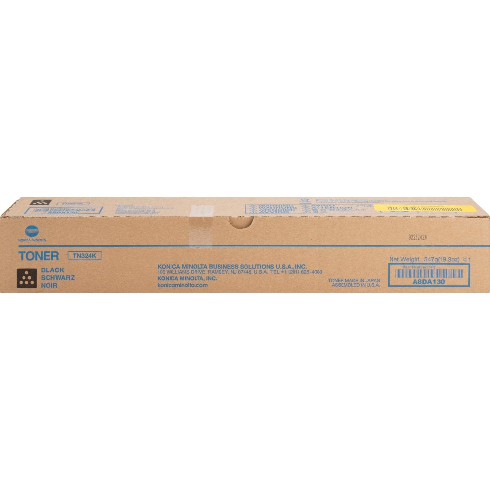 Konica Minolta Original Laser Toner Cartridge - Black - 1 Each - 28000 Pages (Min Order Qty 2) MPN:TN324K