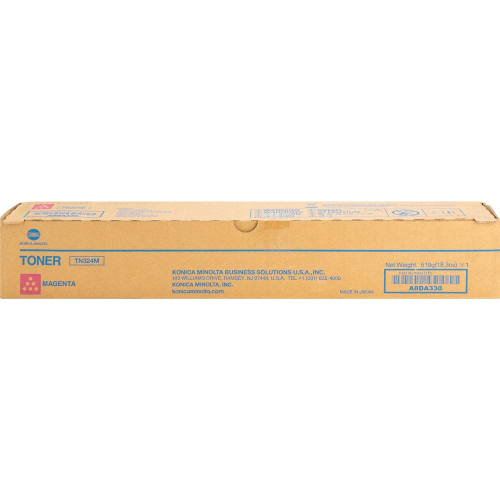 Konica Minolta Original Laser Toner Cartridge - Magenta - 1 Each - 26000 Pages MPN:TN324M