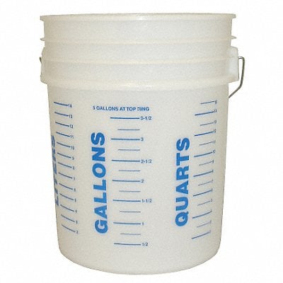 Mixing Bucket 5 gal Translucent Plastic MPN:GG468