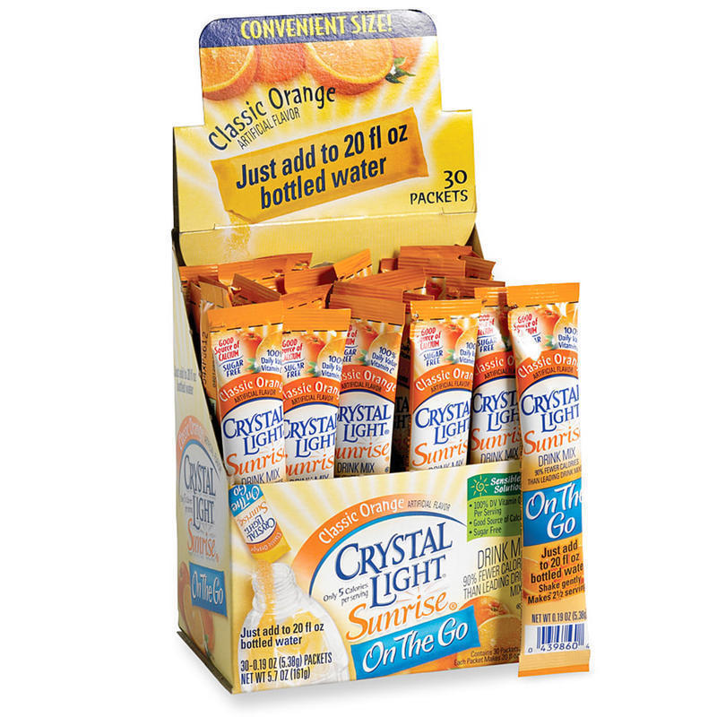 Crystal Light On-The-Go Mix Sticks, Classic Orange, 0.16 Oz, Box Of 30 (Min Order Qty 4) MPN:504