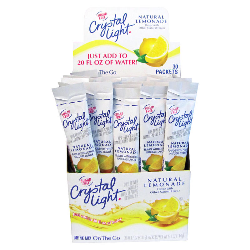 Crystal Light On The Go Mix Sticks, Lemon, Box Of 30 Packets (Min Order Qty 4) MPN:CRY79600