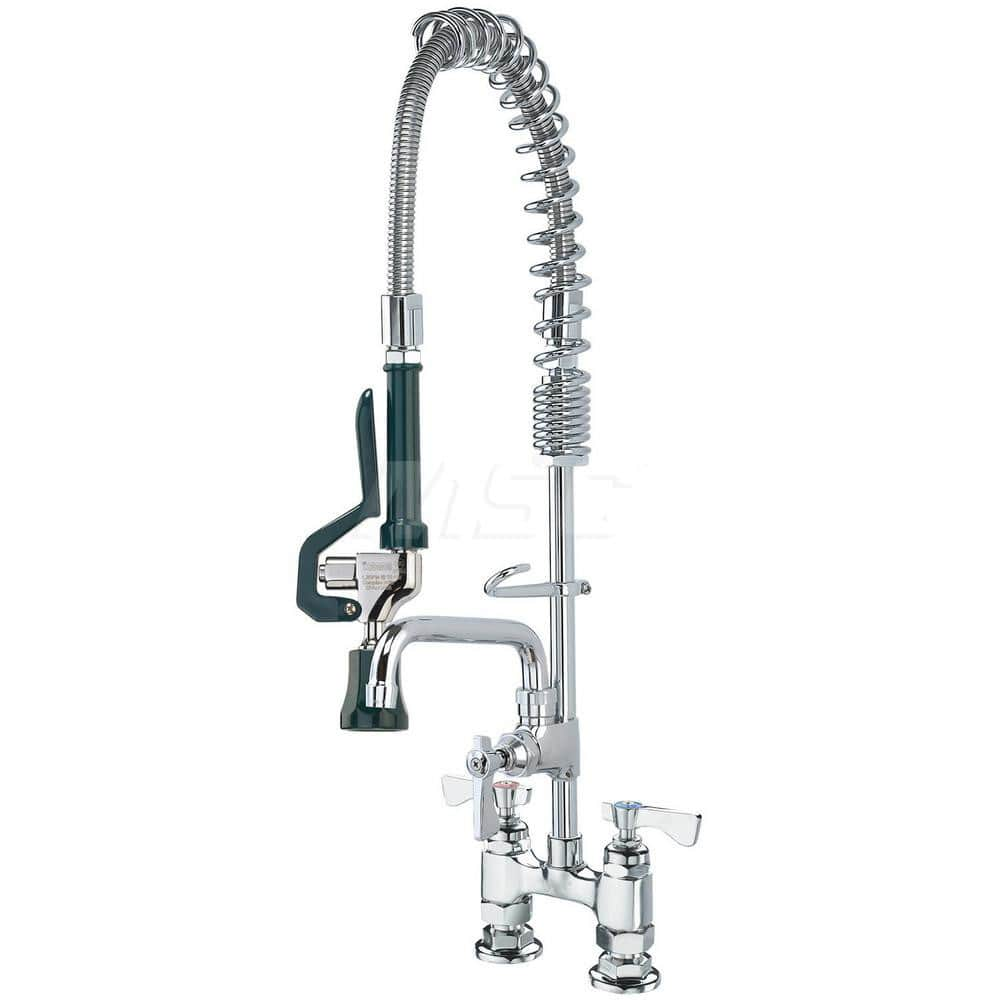 Kitchen & Bar Faucets, Type: Deck Mount Faucet , Style: Pre-Rinse , Mount: Deck , Design: Base Mounted , Handle Type: Lever  MPN:18-406L