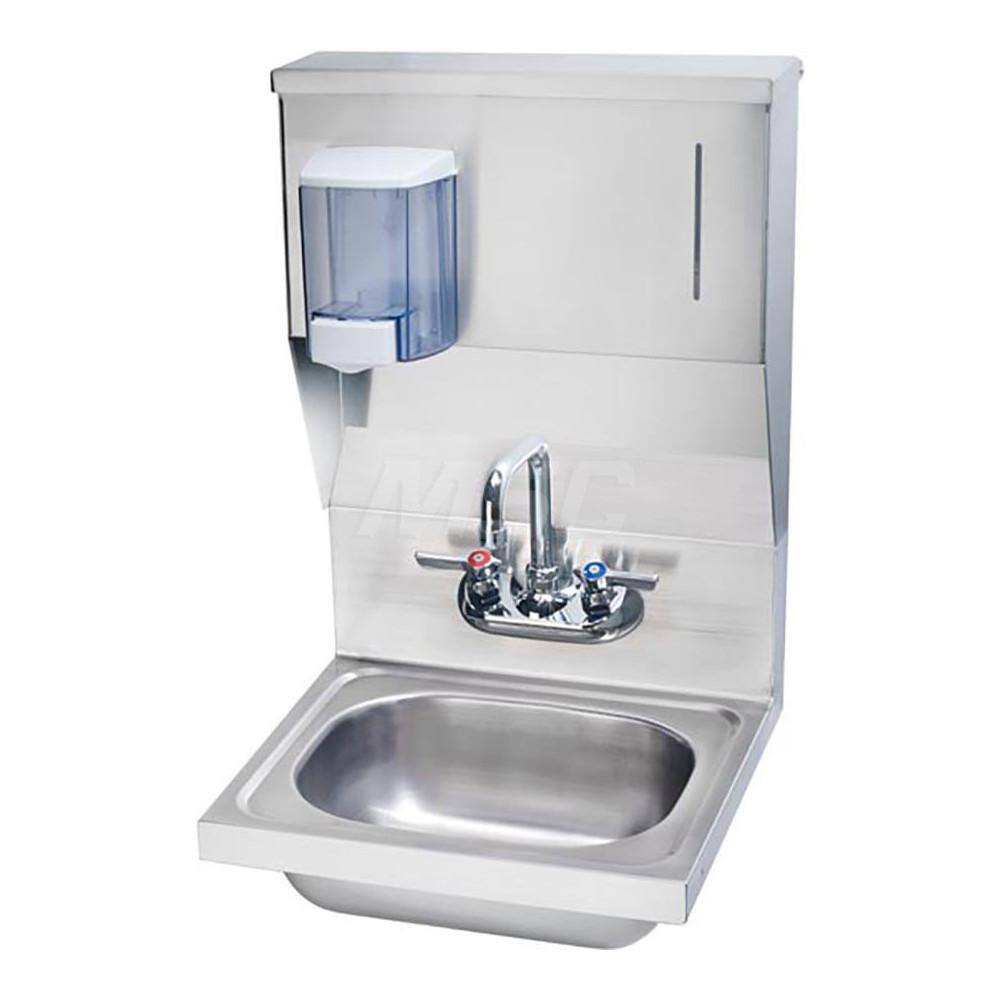 Hand Sink with Soap & Towel Dispenser: Wall-Hung Mount MPN:HS-56