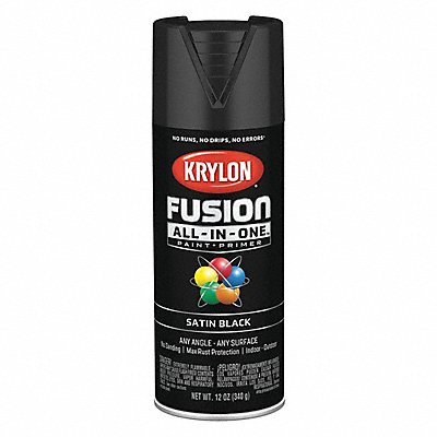 Spray Paint Black Satin 12 oz. MPN:K02732007