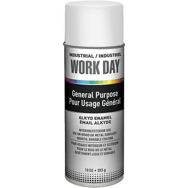 Enamel Spray Paint: White, Gloss, 10 oz MPN:A04401007