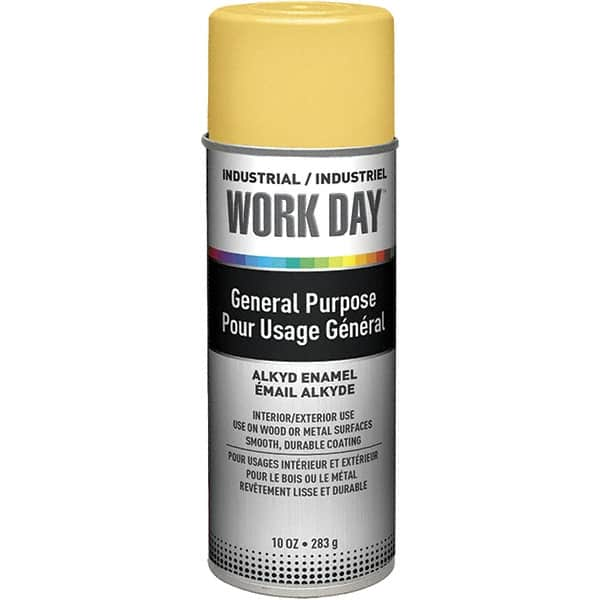 Enamel Spray Paint: Yellow, Gloss, 10 oz MPN:A04406007