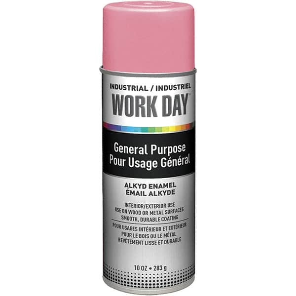 Enamel Spray Paint: Pink, Gloss, 10 oz MPN:A04407007