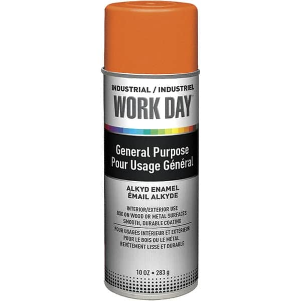 Enamel Spray Paint: Orange, Gloss, 10 oz MPN:A04413007