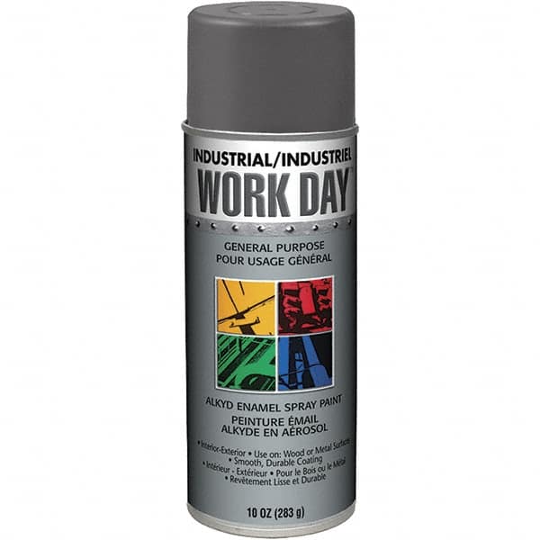 Enamel Spray Paint: Dark Gray, Gloss, 10 oz MPN:A04420007