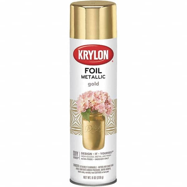 Metallic Spray Paint: Gold Foil, Gloss, 8 oz MPN:K01050007