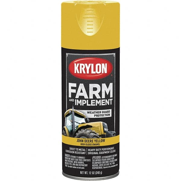 Floor Coating Spray Paint: Yellow, Gloss, 12 oz MPN:K01934000