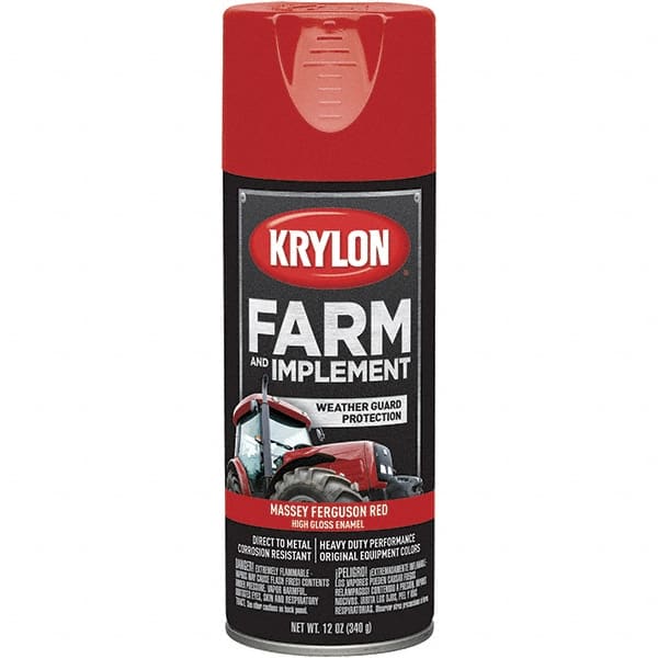 Floor Coating Spray Paint: Red, Gloss, 12 oz MPN:K01939008