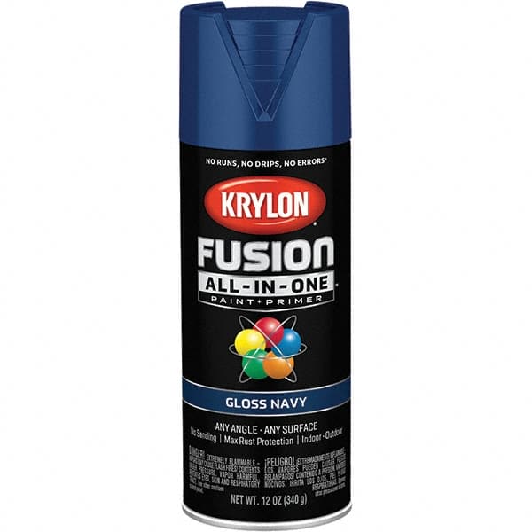 Acrylic Enamel Spray Paint: Navy, Gloss, 12 oz MPN:K02714007