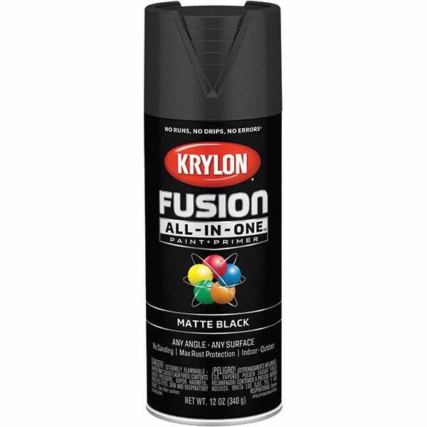 Acrylic Enamel Spray Paint: Black, Matte, 12 oz MPN:K02754007