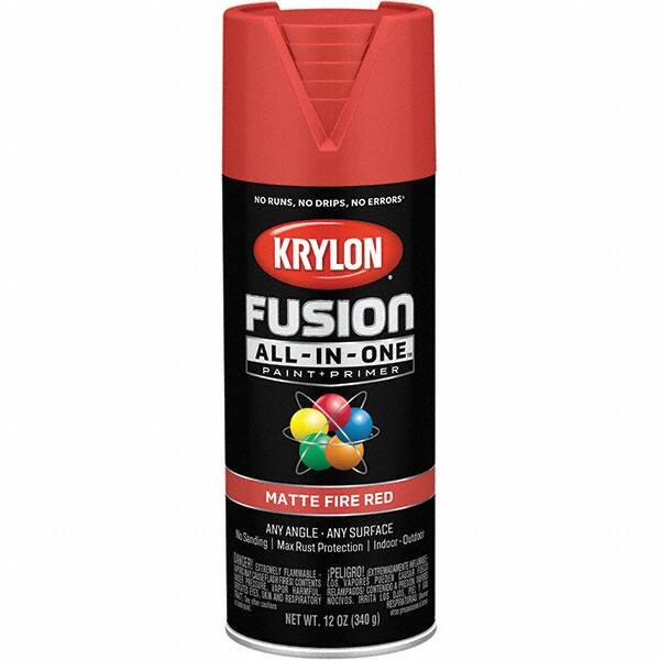 Acrylic Enamel Spray Paint: Fire Red, Matte, 12 oz MPN:K02756007