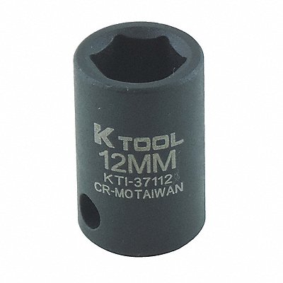 Impact Socket Metric 12mm 1-3/16in.L Hex MPN:KTI-37112