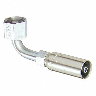 Crimp Fitting 90 Degrees Elbow 1/4 ID MPN:FFX90-04-06