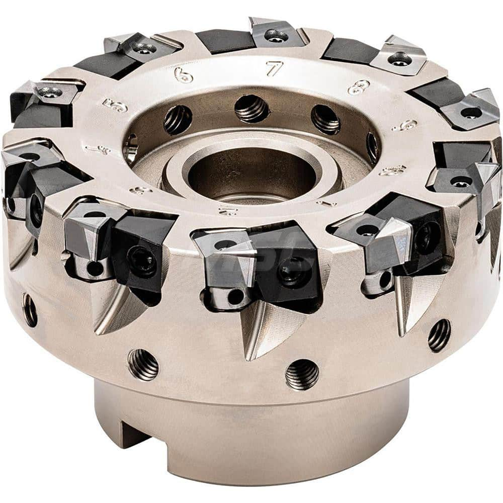 Kyocera MFAH 063RS6TMSF Metric Bore Diameter, Standard Pitch, 6 Flute, 90 Degree Face Mill with a 63.00mm Cutting Diameter for Aluminum Facing, Finishing Applications MPN:THN08272