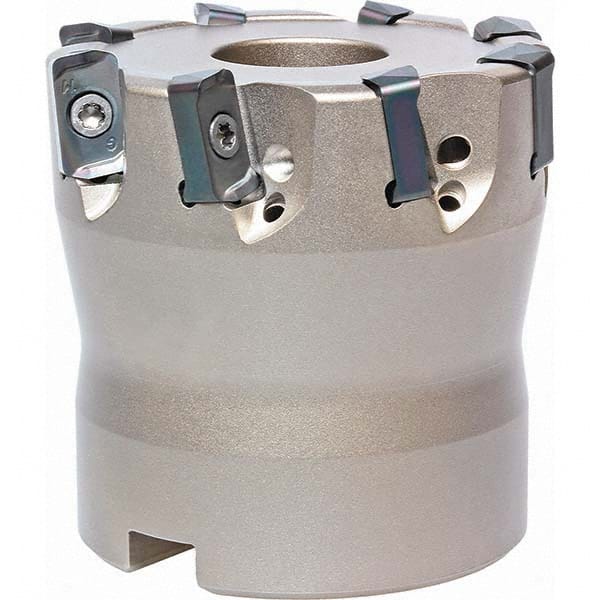 Indexable High-Feed Face Mill: 32 to 40 mm Cut Dia, 16 mm Arbor Hole MPN:THN08327