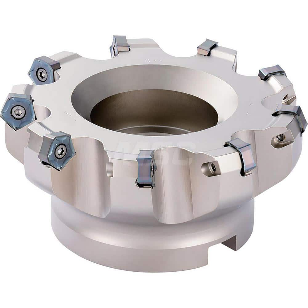 Kyocera MFPN 66100R7TG Inch Bore Diameter, Fine Pitch, 7 Flute, 66 Degree Face Mill with a 100.00mm Cutting Diameter for Facing Applications MPN:THN08387