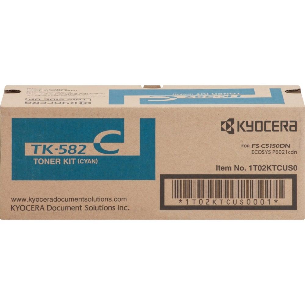 Kyocera TK-582C Original Toner Cartridge - Laser - 2800 Pages - Cyan - 1 Each MPN:TK582C