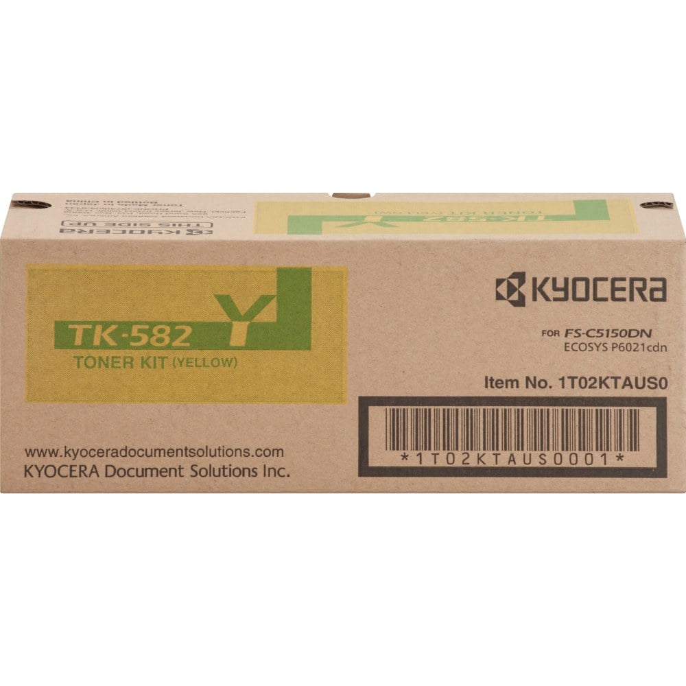 Kyocera TK-582Y Original Toner Cartridge - Laser - 2800 Pages - Yellow - 1 Each MPN:TK582Y