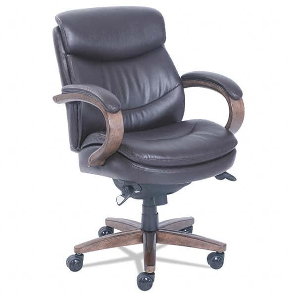 Task Chair:  Bonded Leather,  Adjustable Height,  18-1/4 to  21-3/4