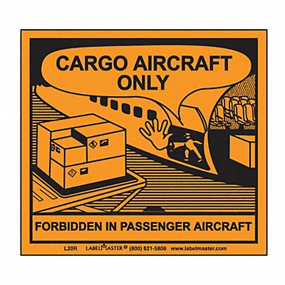 DOT Handling Label Aircraft 4-3/4 W MPN:L20CR