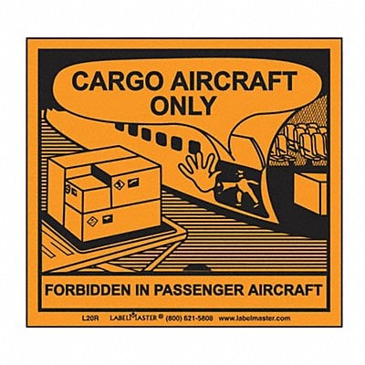 DOT Handling Label Aircraft 4-3/4 W MPN:L20R