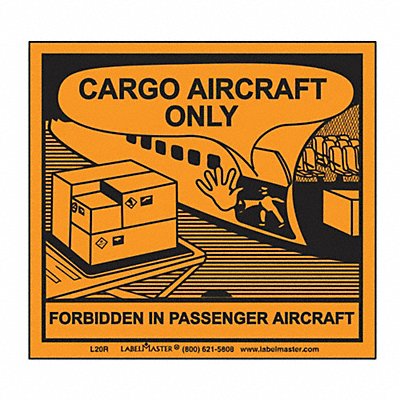 DOT Handling Label Aircraft 4-3/4 W MPN:SL20R