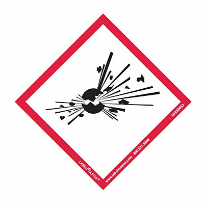 GHS Exploding Bomb Label 4 H 4 W PK50 MPN:GHIS0053