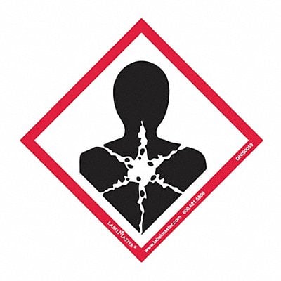 GHS Health Hazard Label 4 H 4 W PK50 MPN:GHIS0059