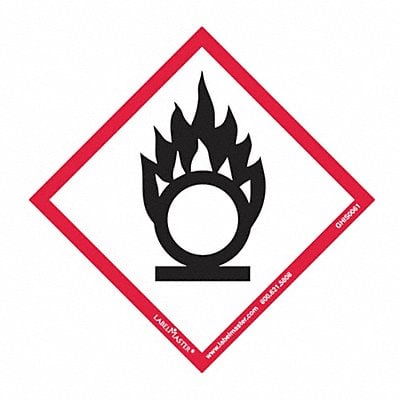 GHS Flame Over Circle Labl 4 H 4 W PK100 MPN:GHIS0061