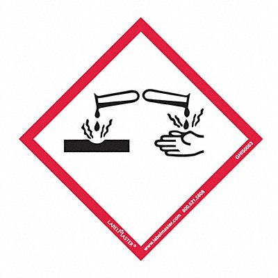 GHS Corrosion Label 4 H 4 W PK100 MPN:GHIS0063