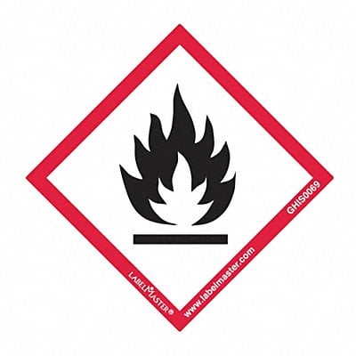 GHS Flame Label 2 H 2 W PK50 MPN:GHIS0069