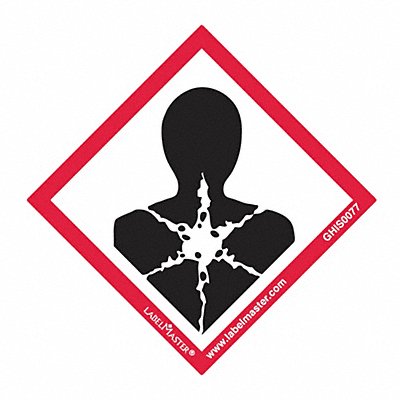 GHS Health Hazard Label 2 H 2 W PK50 MPN:GHIS0077