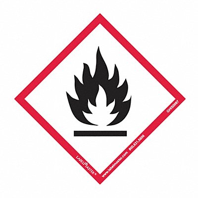 GHS Flame Label 4 H 4 W PK50 MPN:GHIS0087