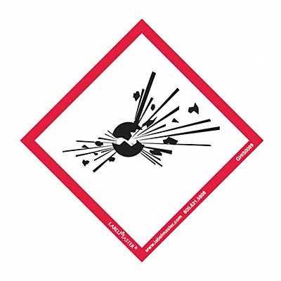 GHS Exploding Bomb Label 4 H 4 W PK50 MPN:GHIS0089