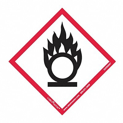 GHS Flame Over Circle Labl 4 H 4 W PK100 MPN:GHIS0097