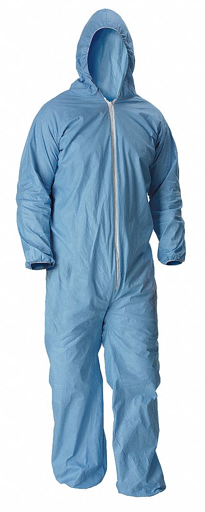 Hooded Coverall w/Boots Blue M PK25 MPN:07428B-MD