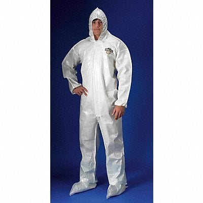 Hooded Coverall w/Boots White 4XL PK12 MPN:C44414-4X