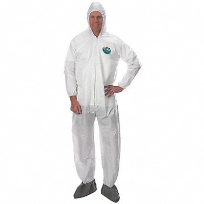 Hooded Coverall w/Boots White 2XL PK50 MPN:CTL414V-2X