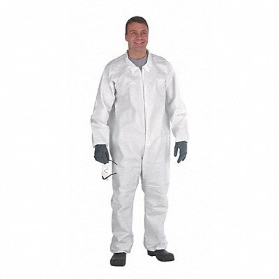 Hooded Coverall Elastic White L PK50 MPN:CTL428V-LG